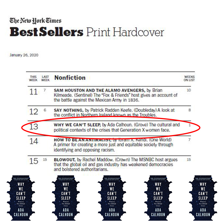 Why We Can't Sleep is a NYT Bestseller!