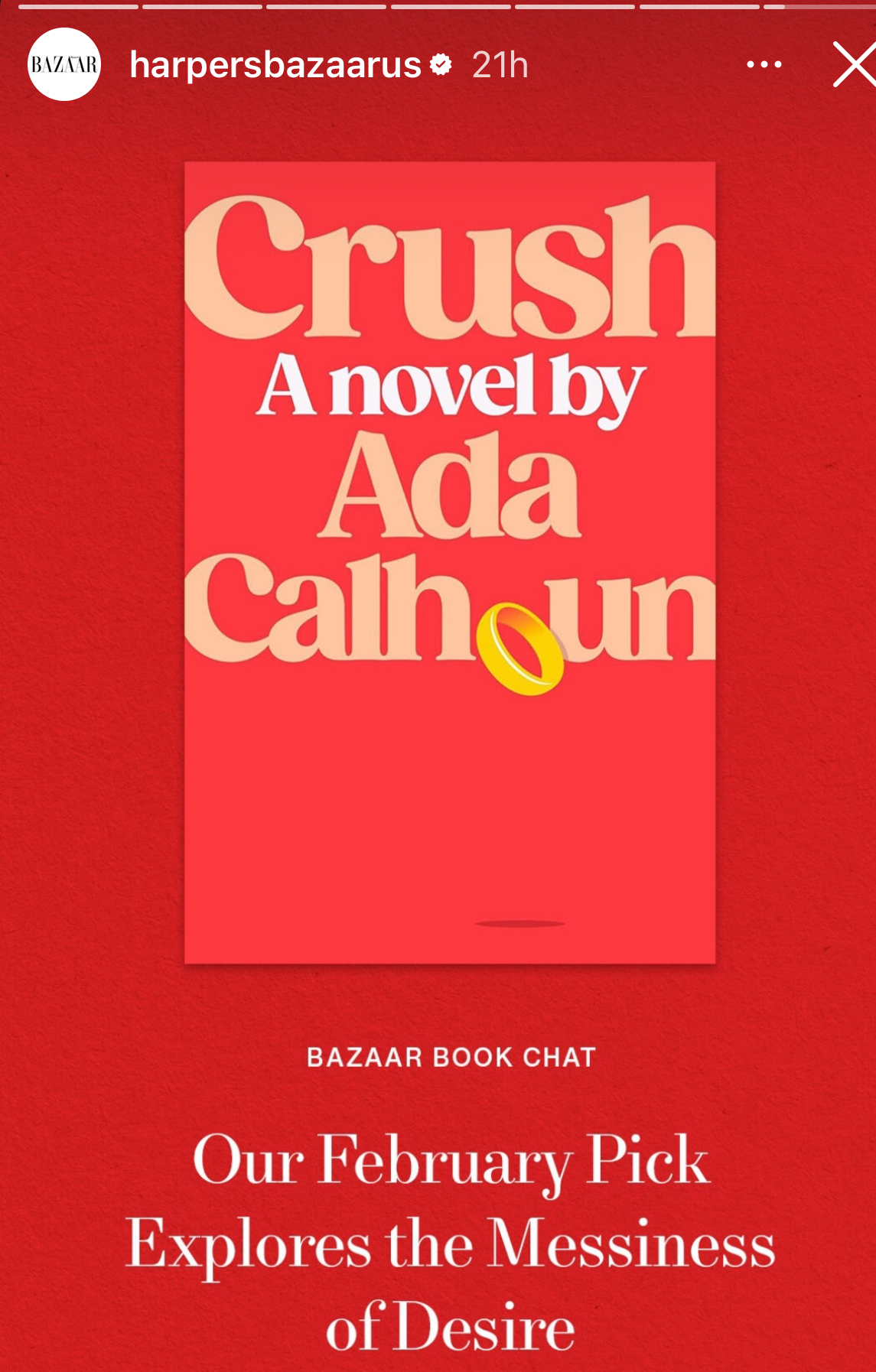 Harper's Bazaar Book Club Pick for February!