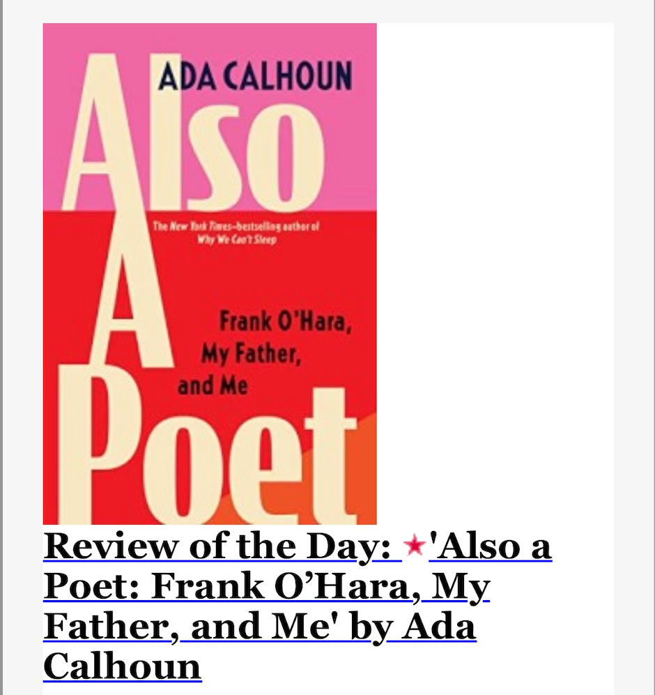 Also a Poet: Starred Publishers Weekly Review!