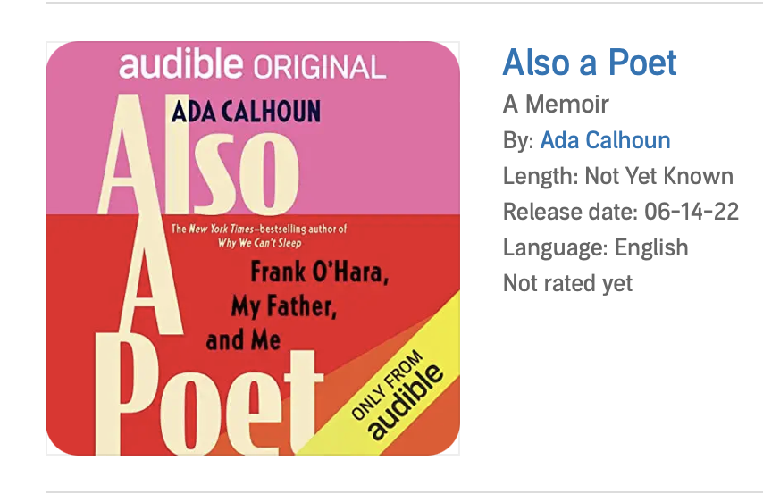 ALSO a POET Audible Original audiobook now available!