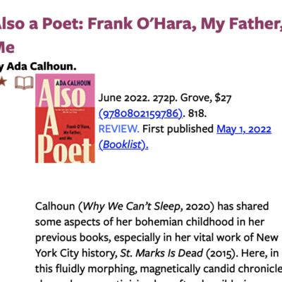 Also a Poet: Starred Booklist Review!