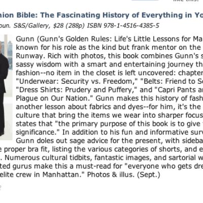 Publishers Weekly and Kirkus on Tim Gunn's Fashion Bible!